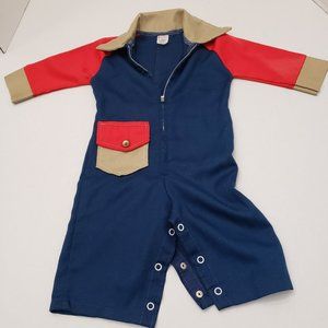 Vintage Baby Boy Romper Perma Prest Sears Overalls